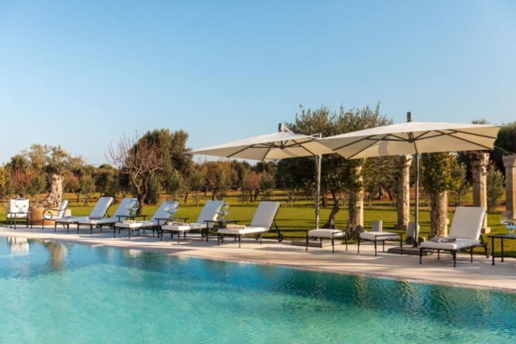 Pool and sunbeds